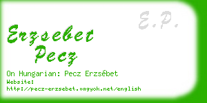 erzsebet pecz business card