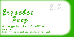 erzsebet pecz business card